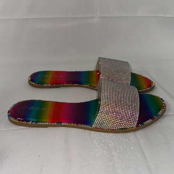 RAINBOW RHINESTONE SLIDES - Picture 6 of 6